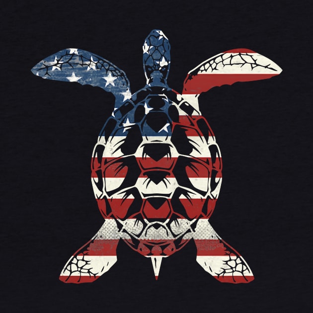 Turtle American Flag Costume Gift by Pretr=ty